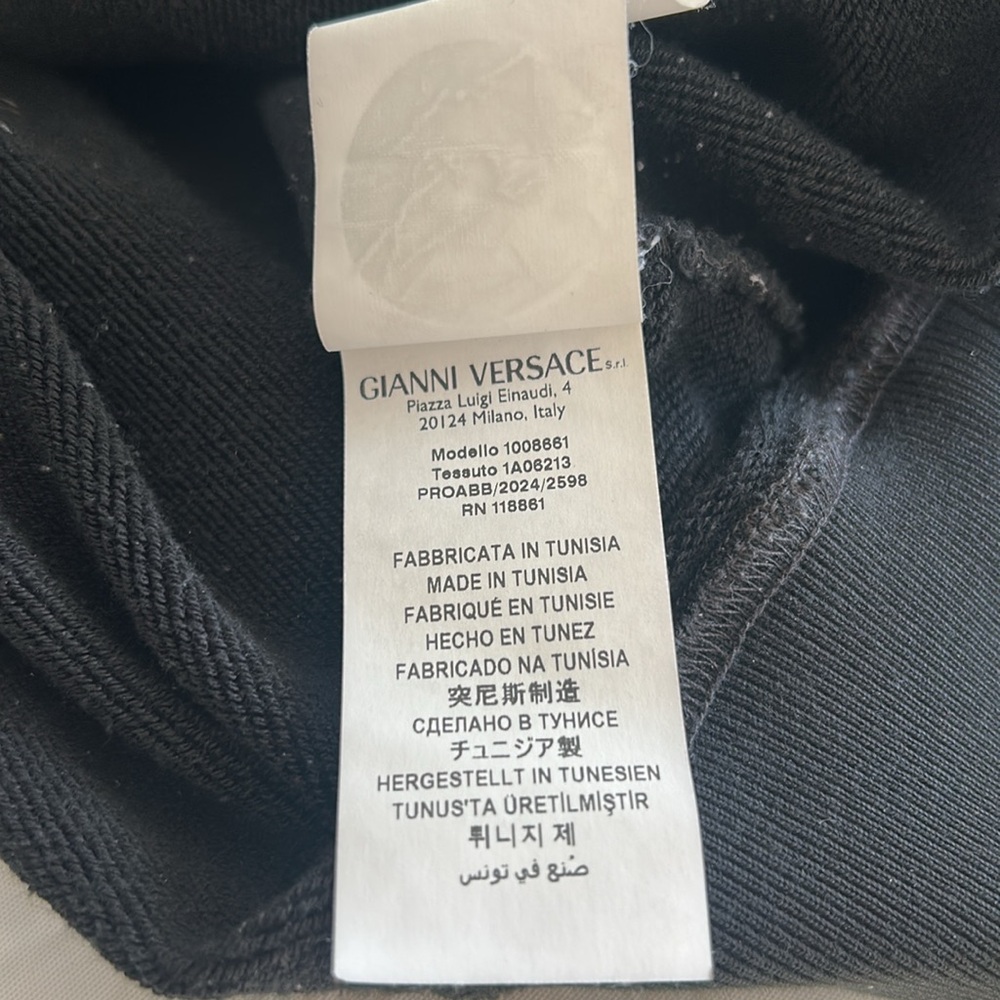 Versace La Medusa Black Hoodie with Gold Accents - Picture 12 of 12